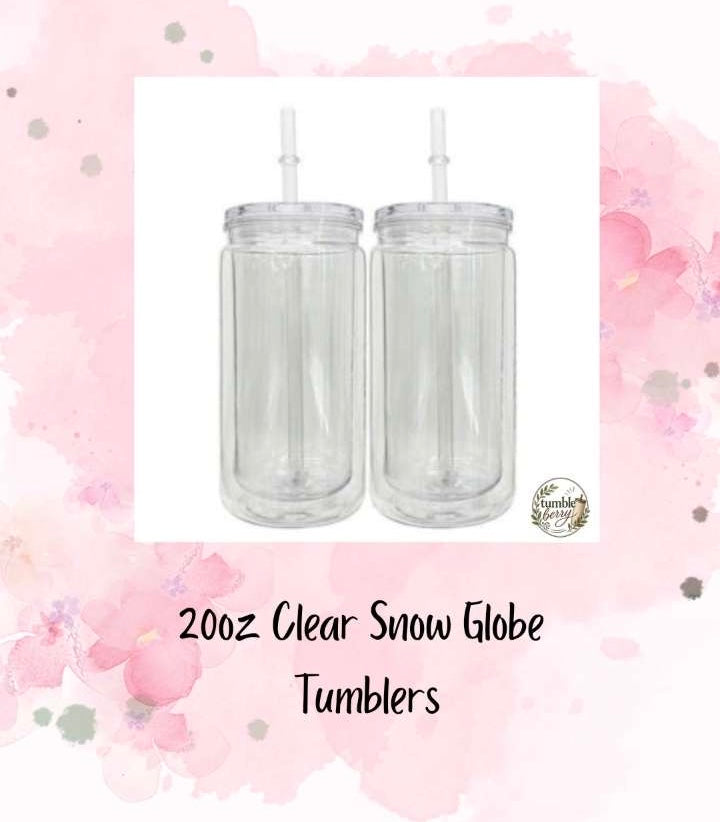 20oz snow globe tumbler